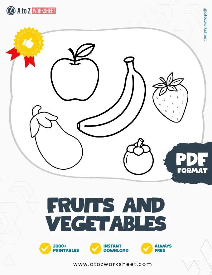 Fruits and Vegetables Coloring Pages
