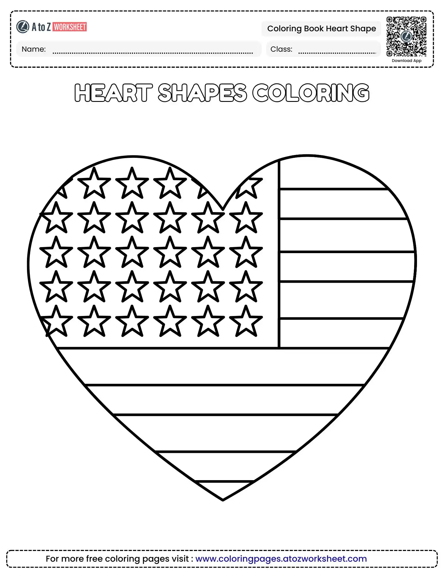 Free Printable Symmetrical Outline Coloring Book Heart Shape For Kids ...