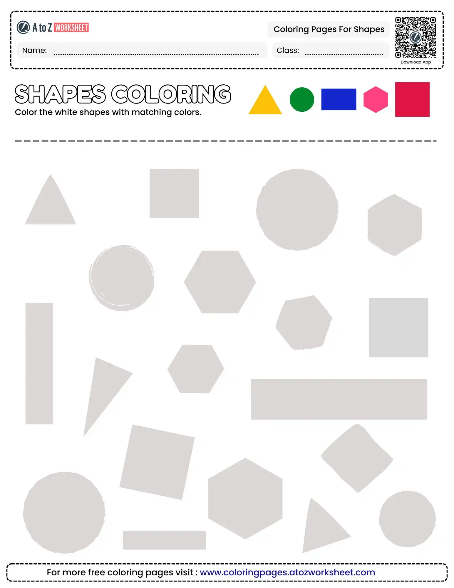Creative Preschool Coloring Pages for Shapes (Free PDF) | A To Z ...