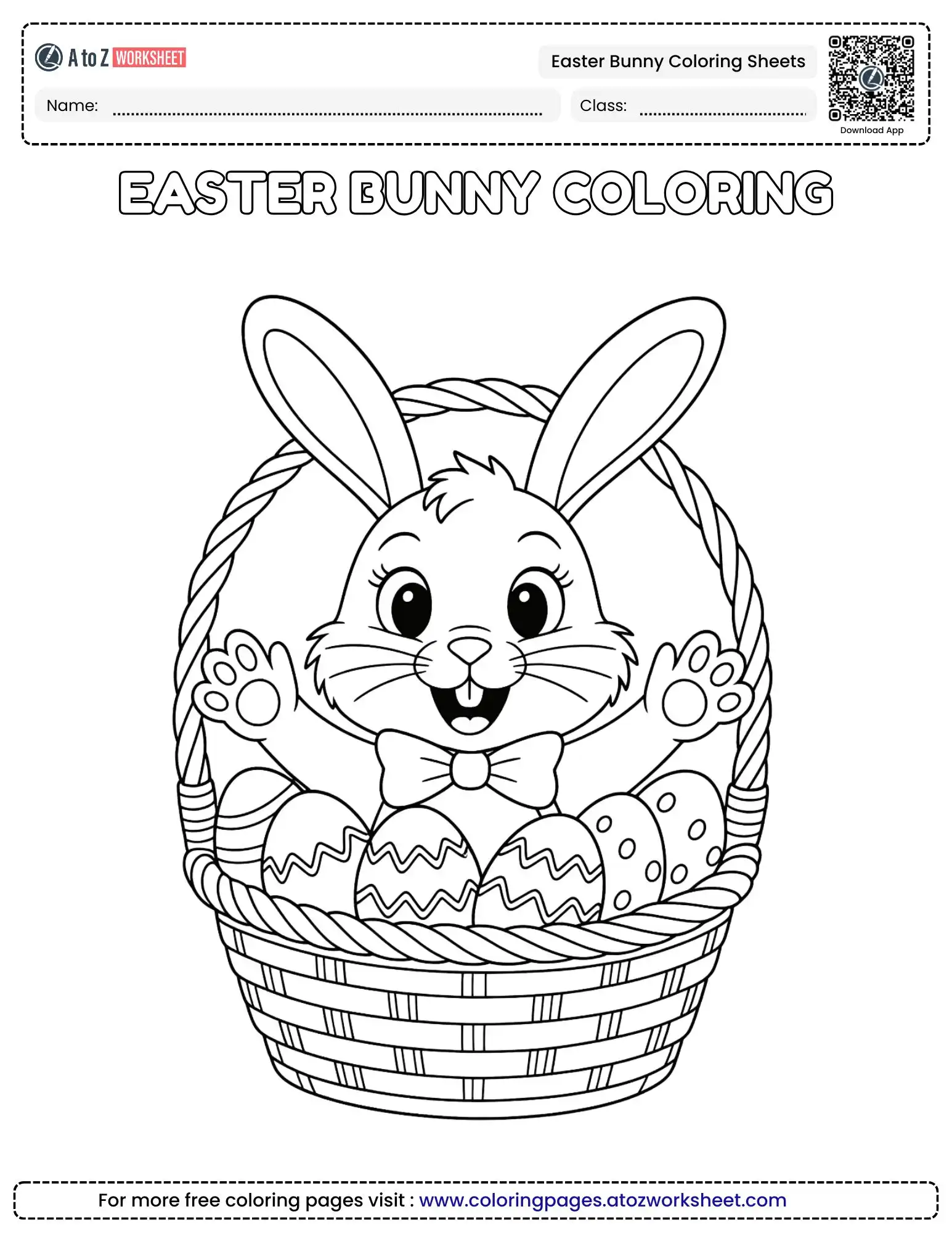 Free Printable Fine Motor Woodland Hare Easter Bunny Coloring Sheets For Home and Classrooms