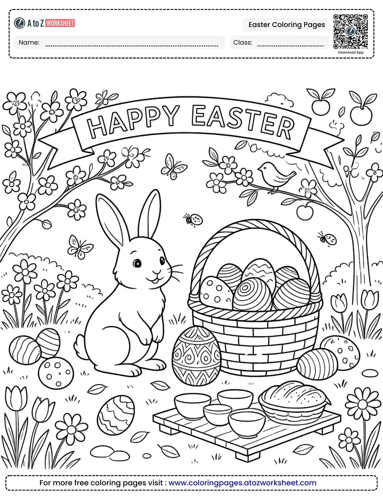 Download Easy Multi Sheet Pack Easter Coloring Pages PDF Collection For Kids
