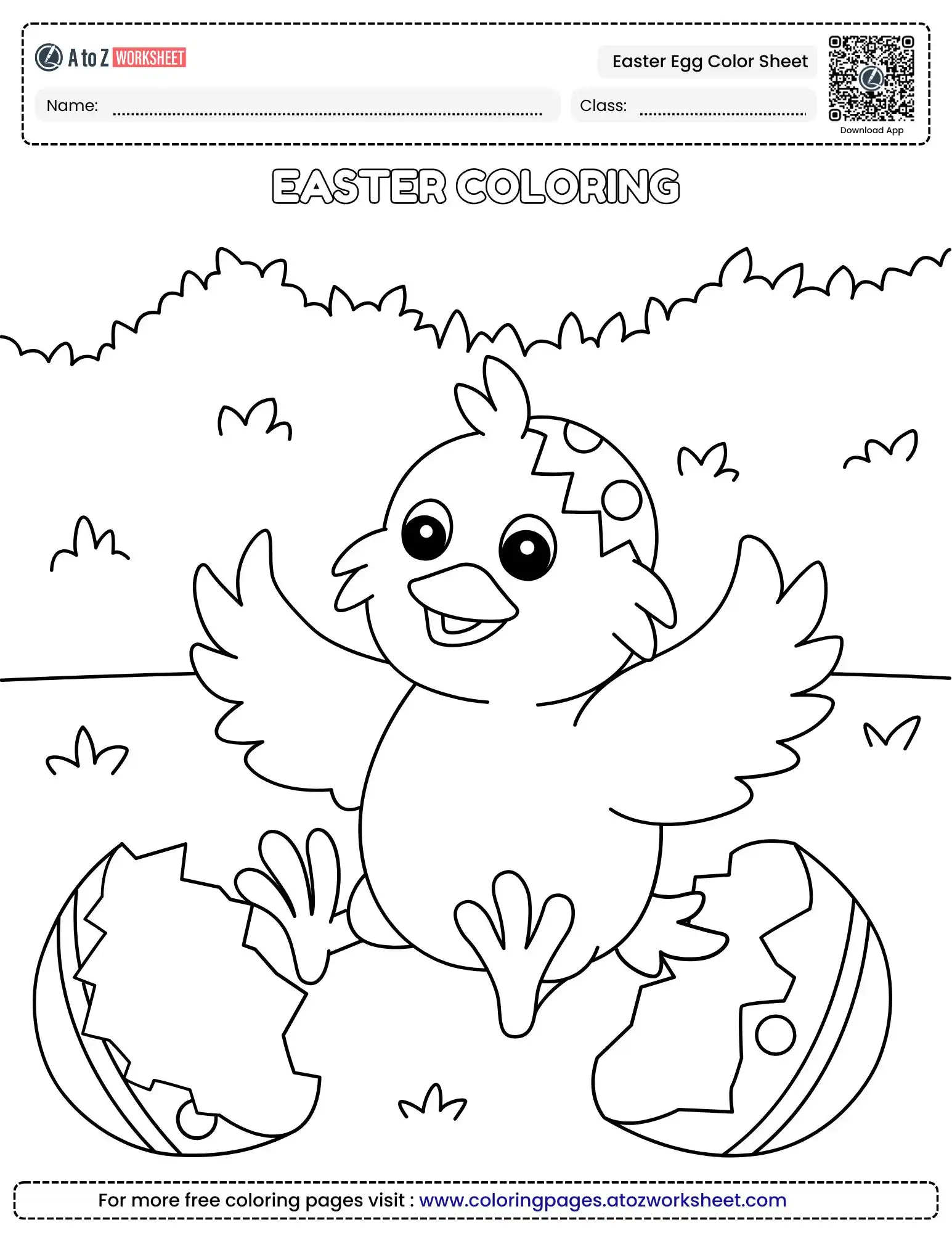 Free Printable Striped Pattern Easter Egg Color Sheet For Preschoolers and Kindergartners