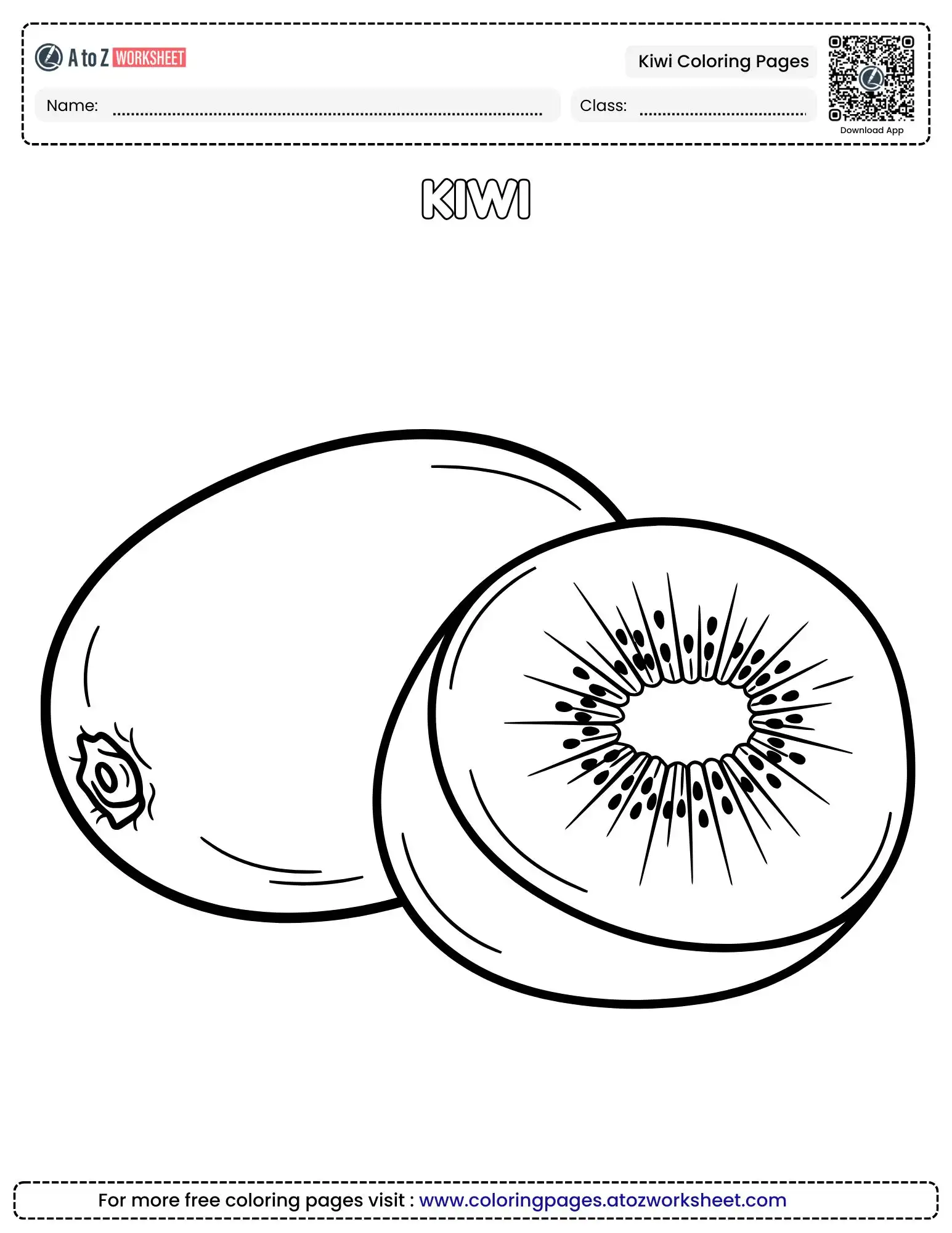 Free Printable Kiwi Coloring Pages For Kindergarten And Preschool