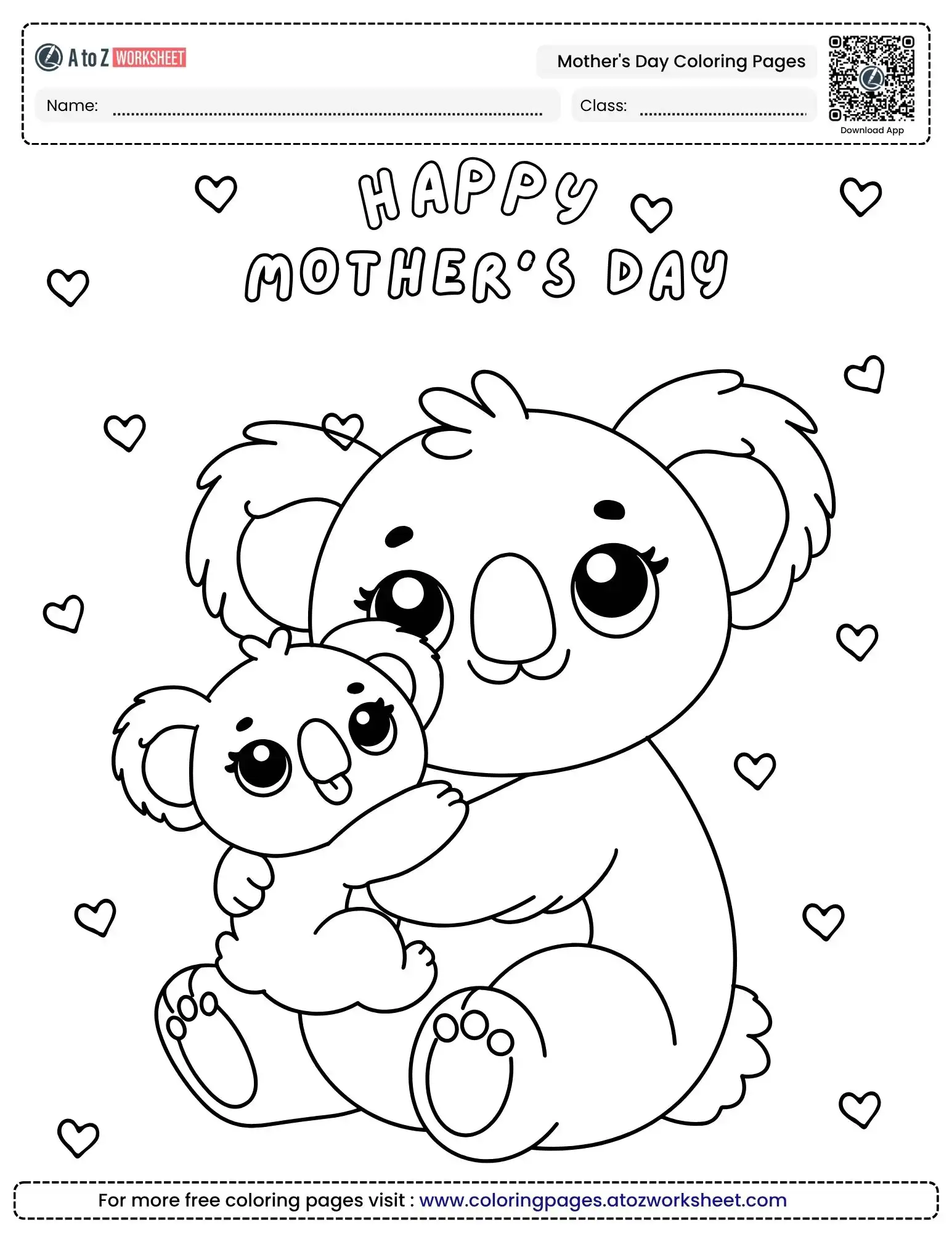 Engaging Preschool Mothers Day Coloring Pages Free PDF To Print