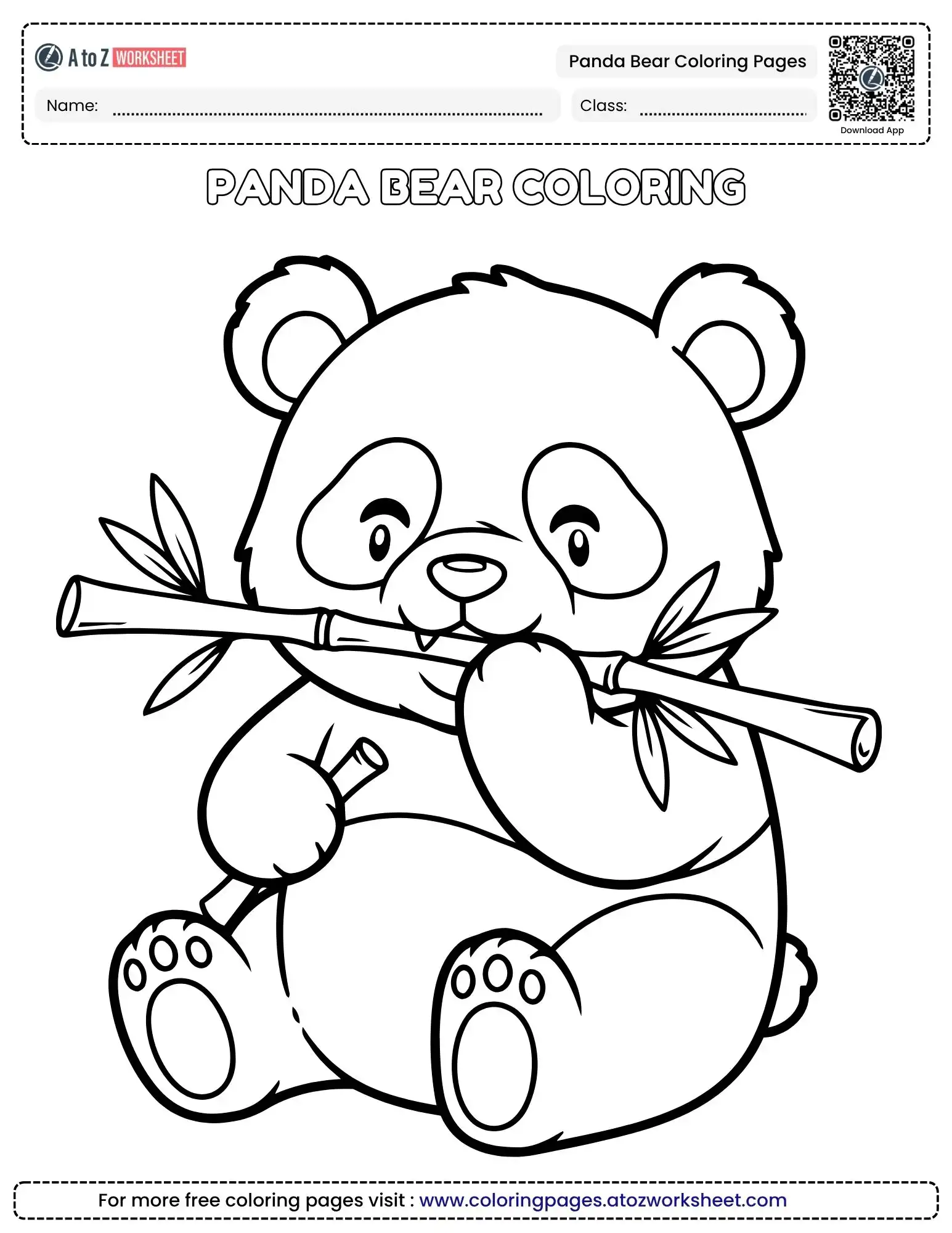 Free Printable Panda Bear Coloring Pages For Creative Classroom Activities