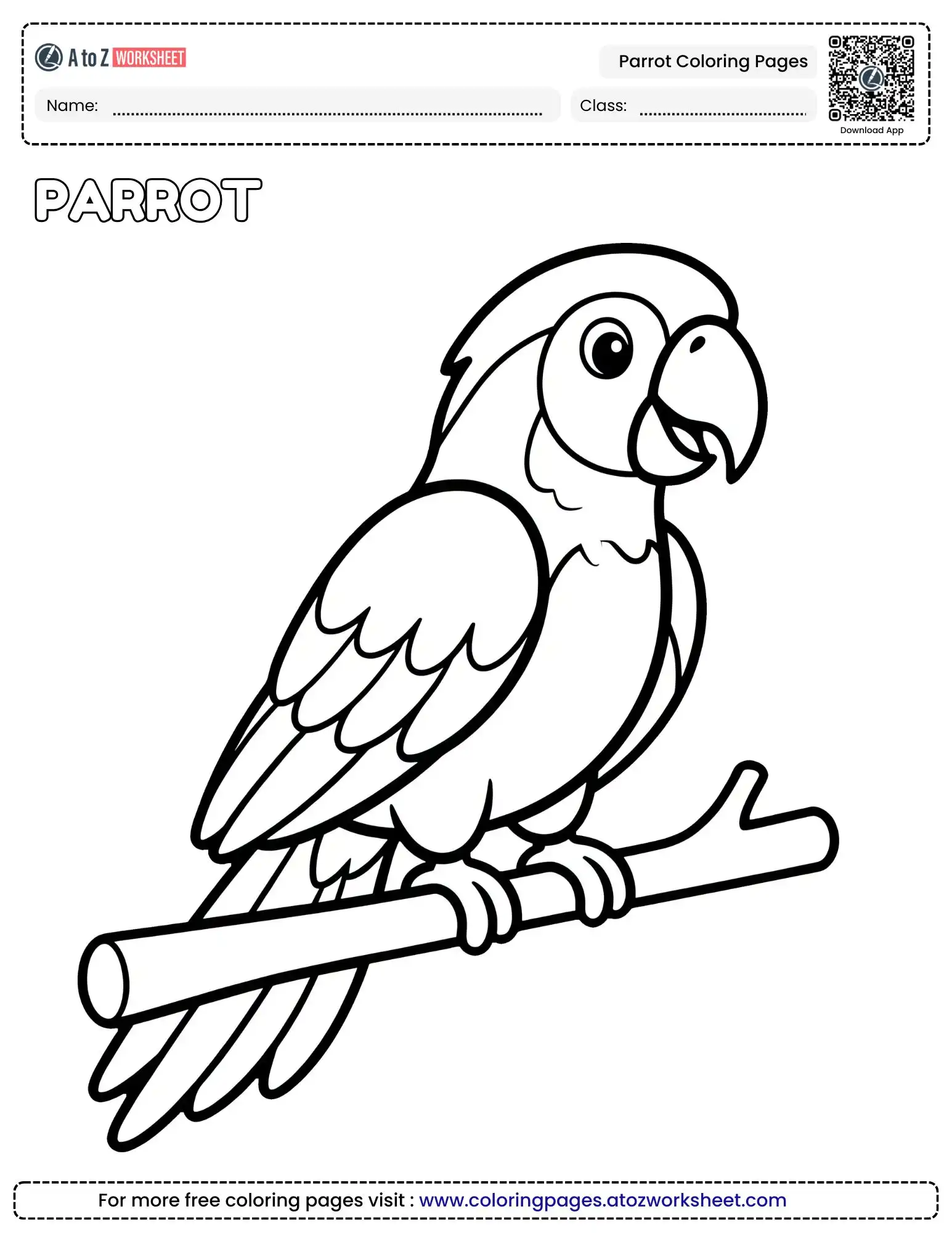 Free Parrot Coloring Pages for Kids (Printable PDF)