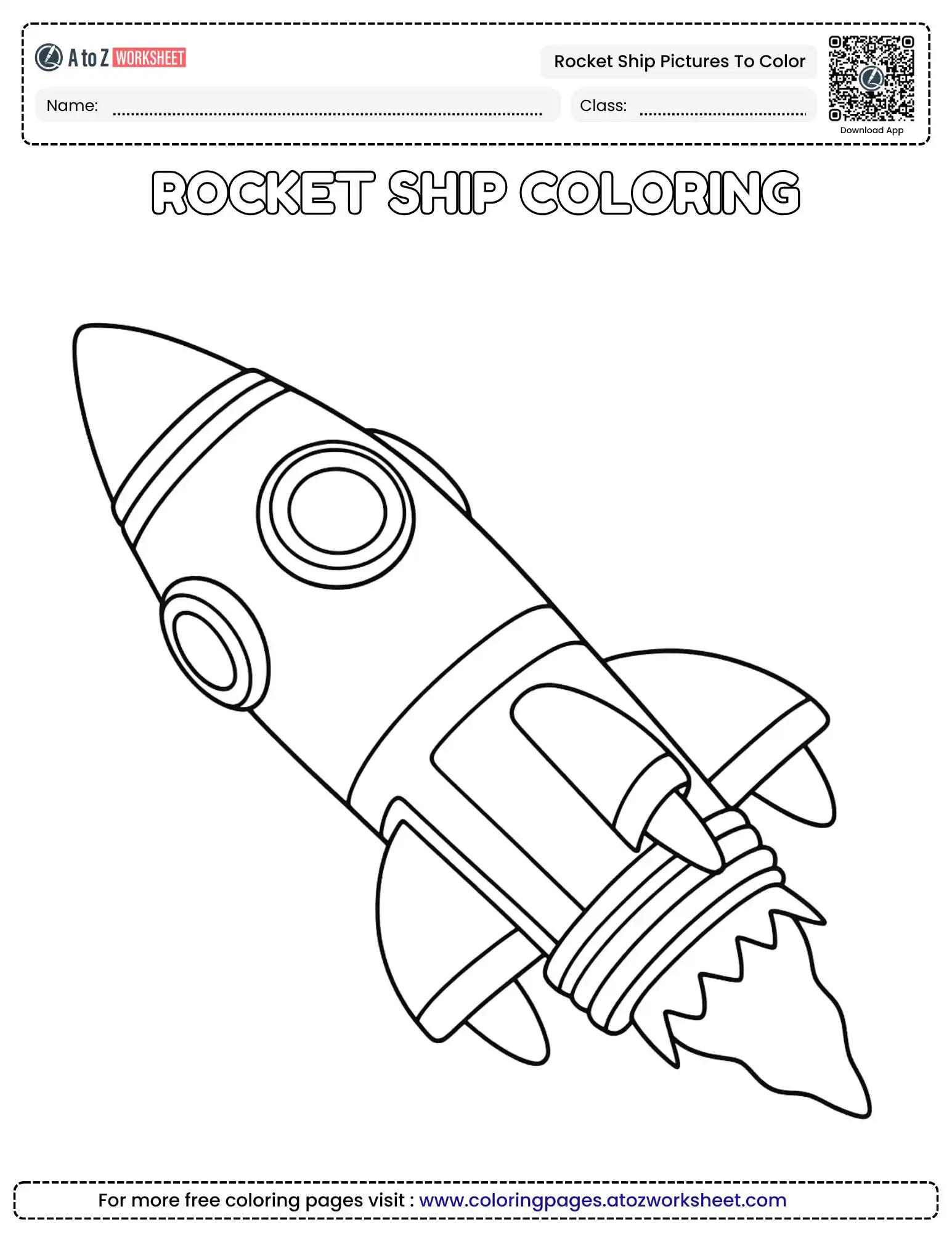 Free Printable Stellar Horizon Orbit Rocket Ship Pictures To Color For Kids
