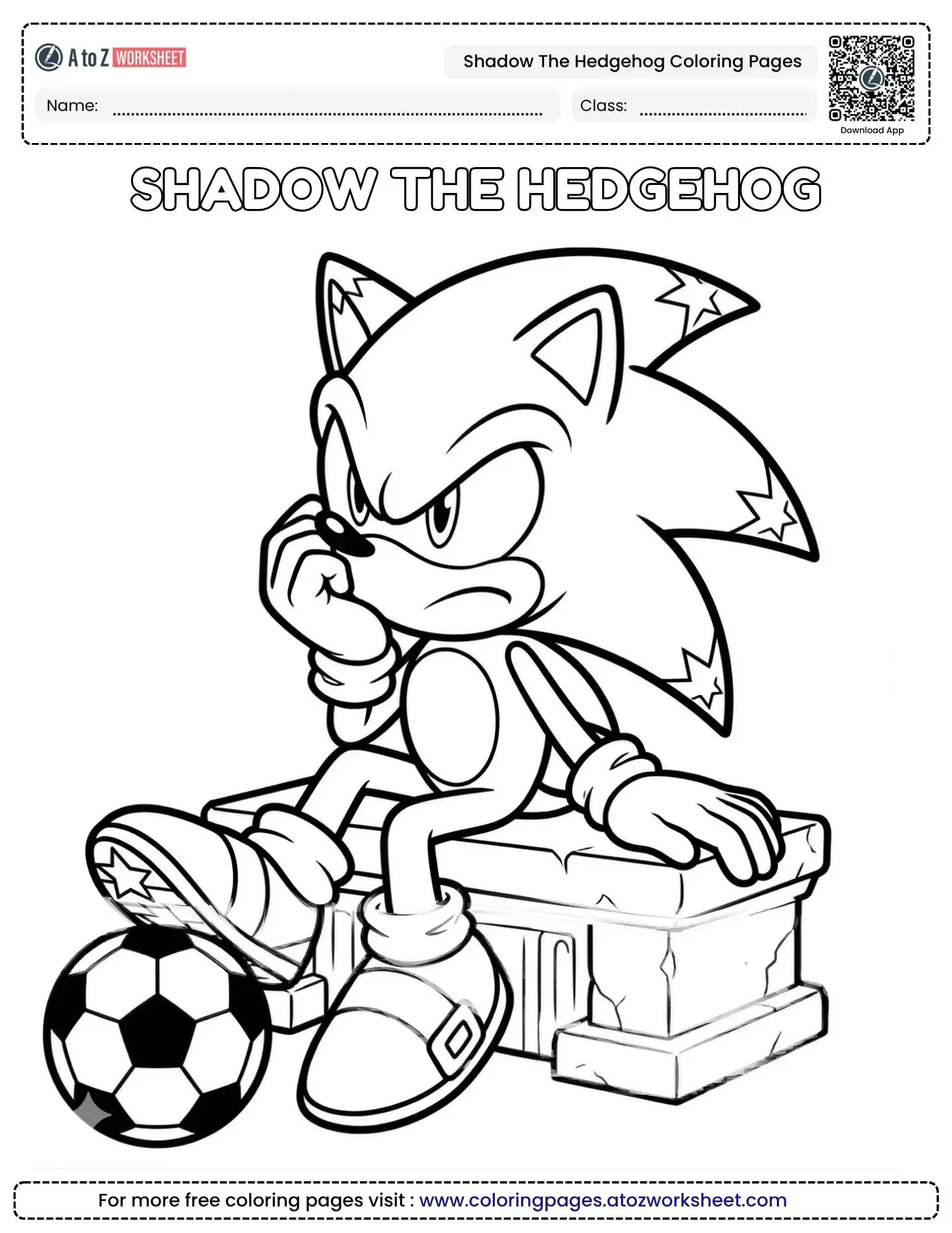 Printable Shadow The Hedgehog Coloring Pages (Free PDF)