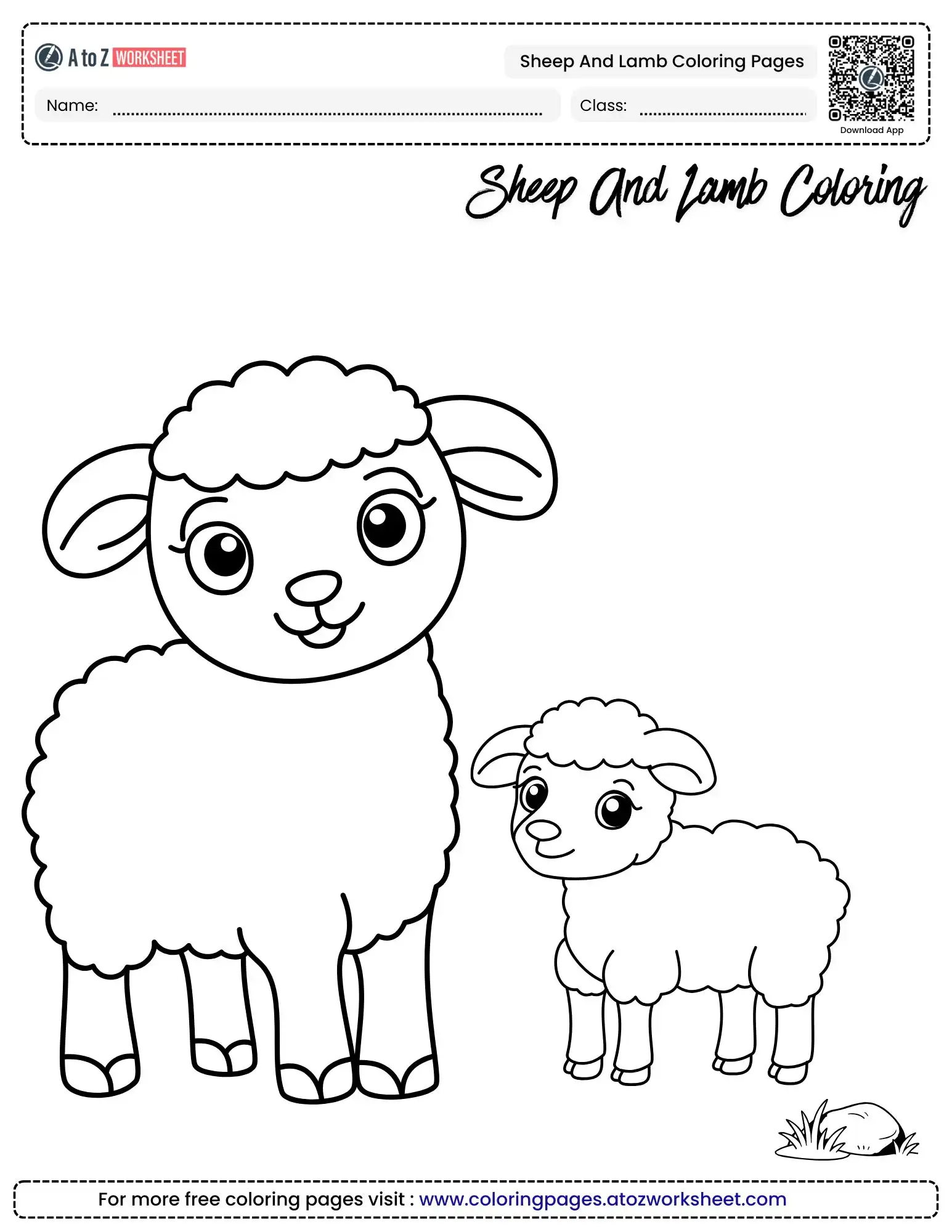 Free Printable Quality Sheep and Lamb Coloring Pages for Young Artists