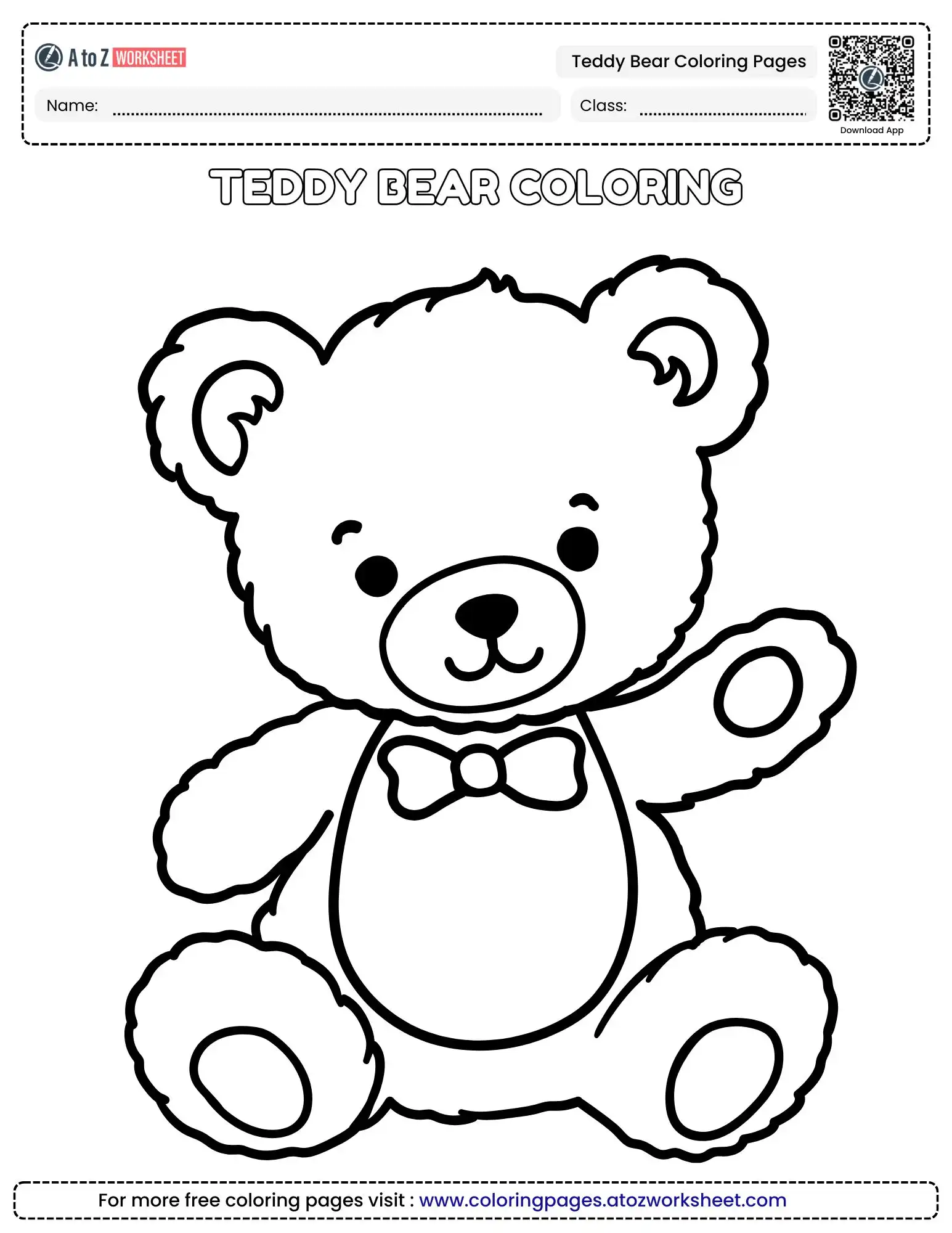 Free Teddy Bear Coloring Pages To Print For Curious Kids