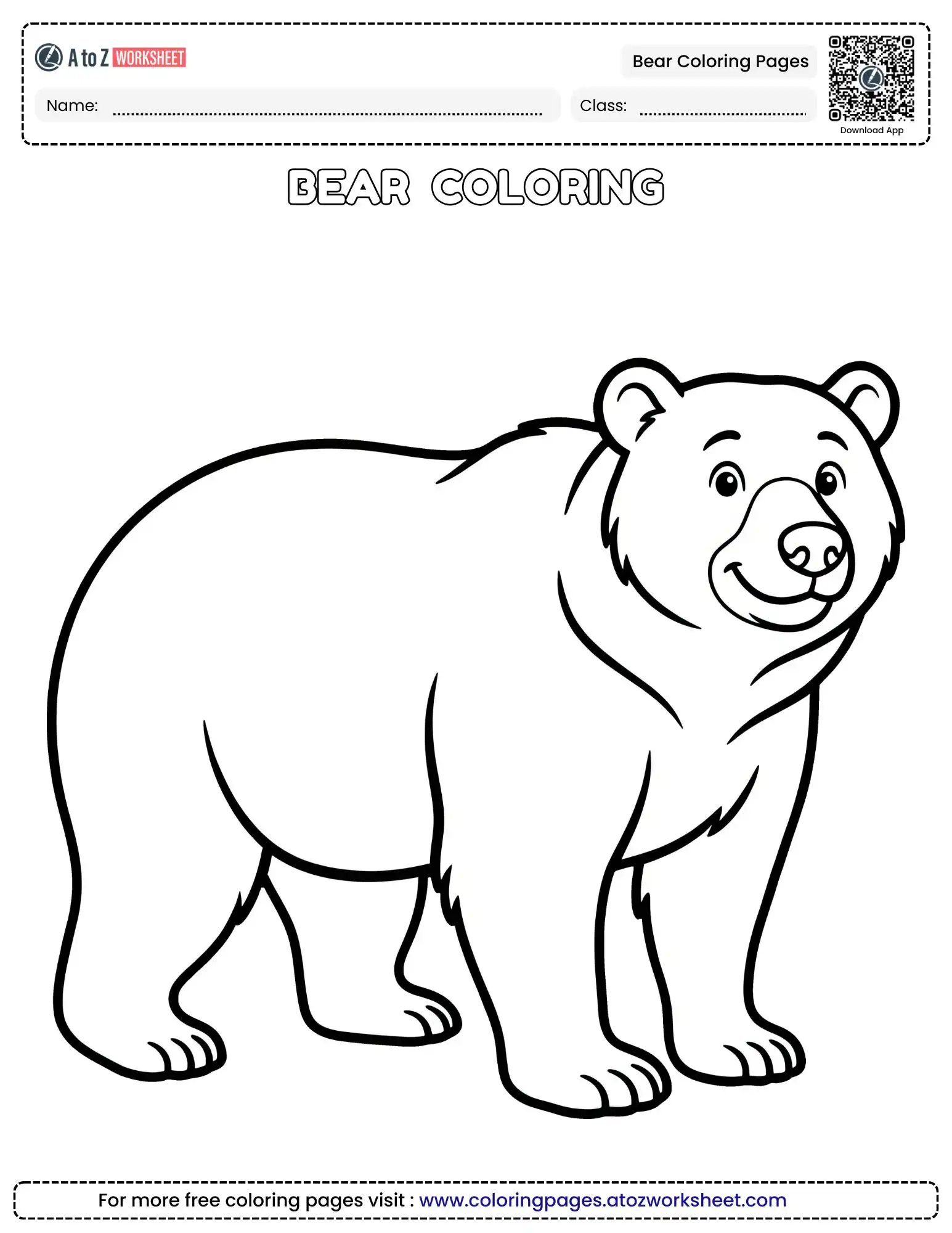 bear coloring pages of a brown bear walking