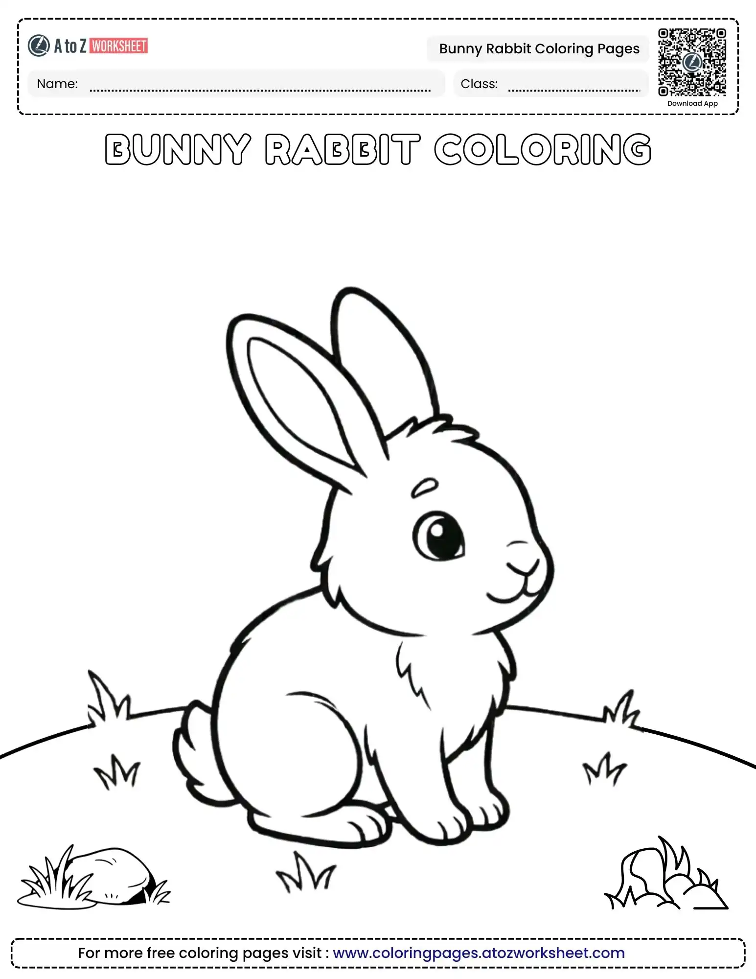 Free Printable Bunny Rabbit Coloring Pages for Kids 1 bunny rabbit coloring pages kids
