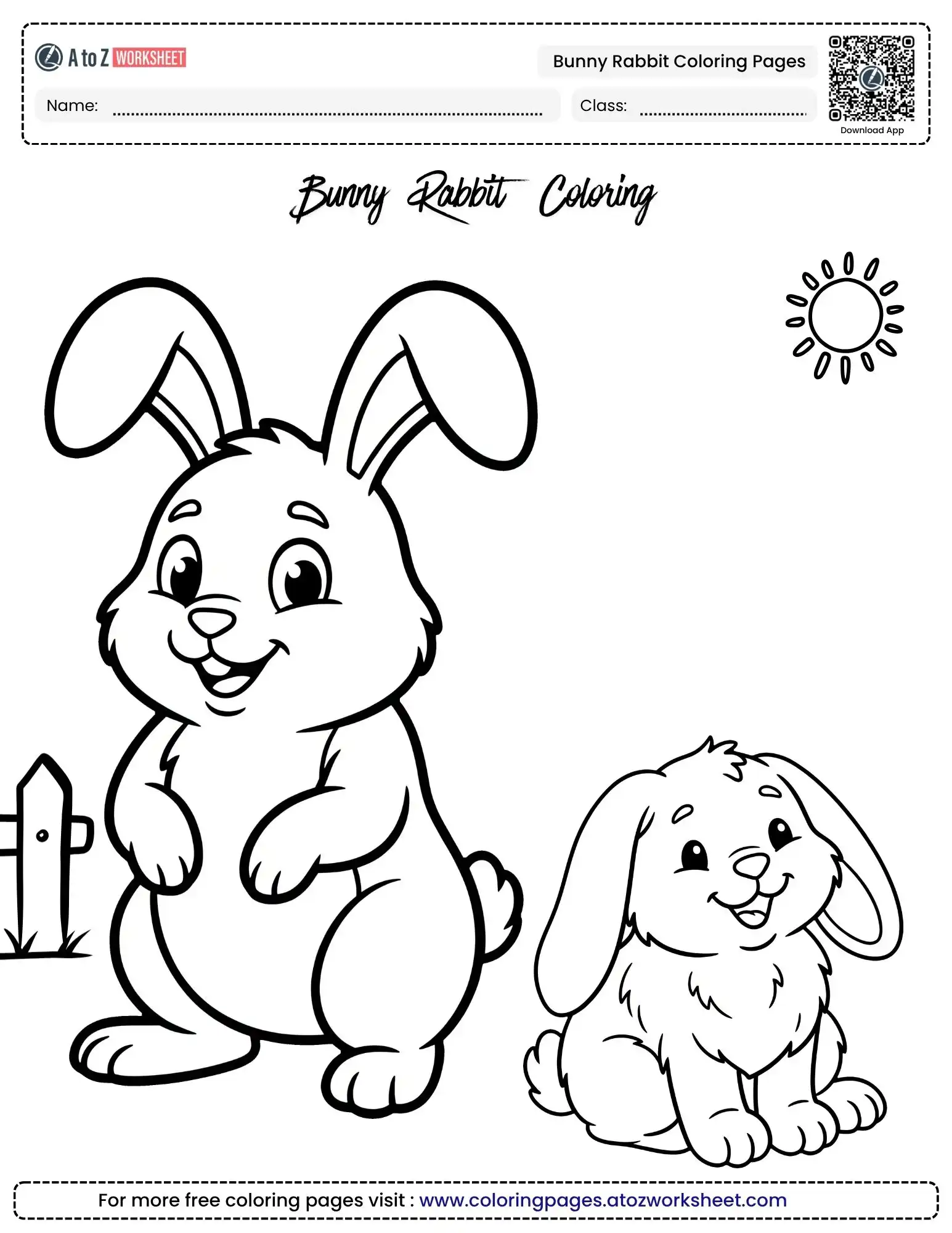 Free Printable Bunny Rabbit Coloring Pages for Kids 2 bunny rabbit coloring pages free printable