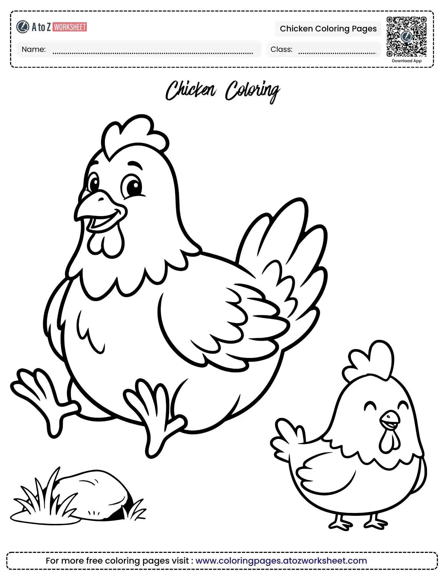 Free Printable Chicken Coloring Pages for Kids and Classrooms 4 chicken coloring pages pdf