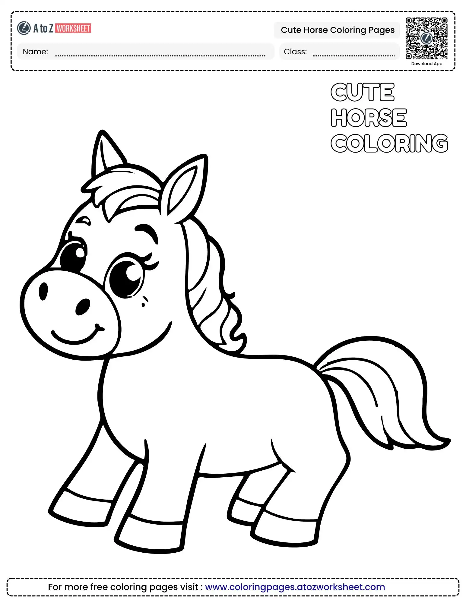 cute horse coloring pages sweet standing foal