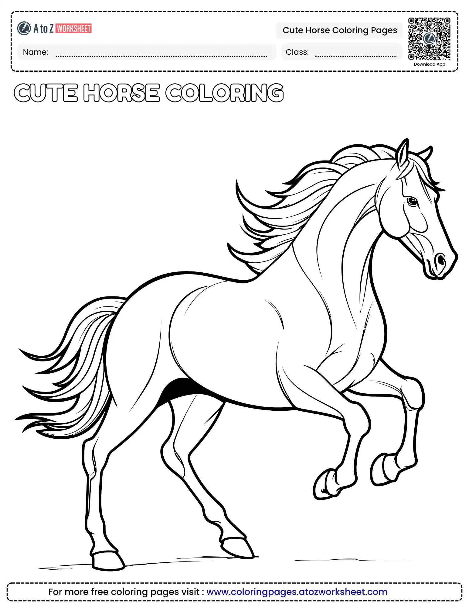 cute horse coloring pages elegant galloping pony