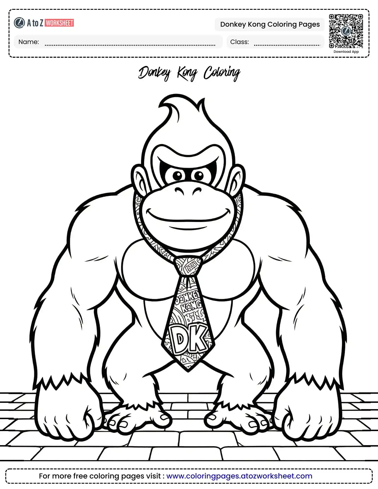 donkey kong coloring pages animals coloring printable