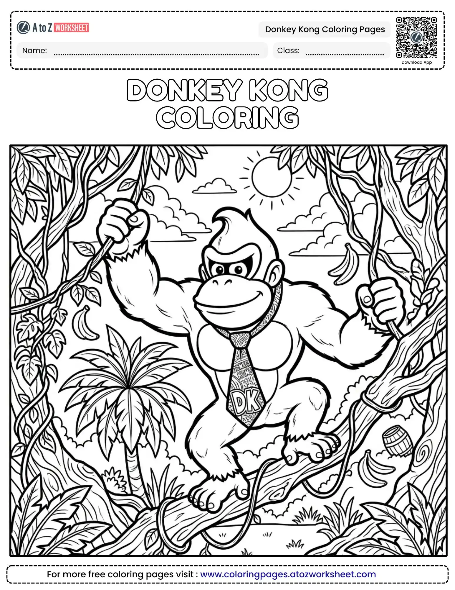 donkey kong coloring pages coloring sheets printable