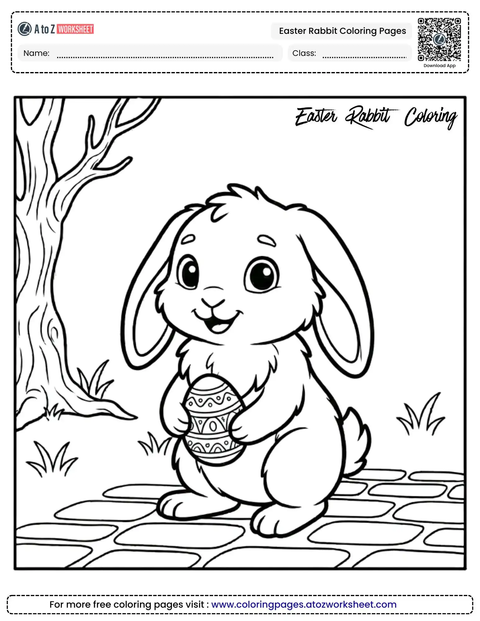 Free Printable Easter Rabbit Coloring Pages 1 easter rabbit coloring pages animals coloring