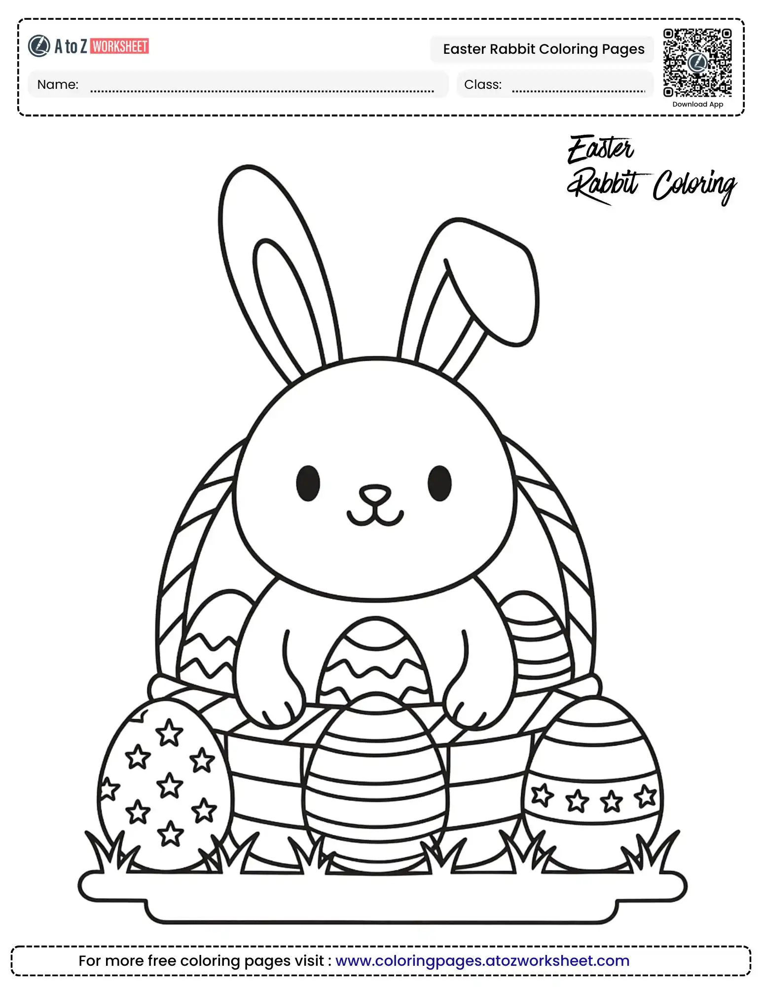 Free Printable Easter Rabbit Coloring Pages 2 easter rabbit coloring pages free printable