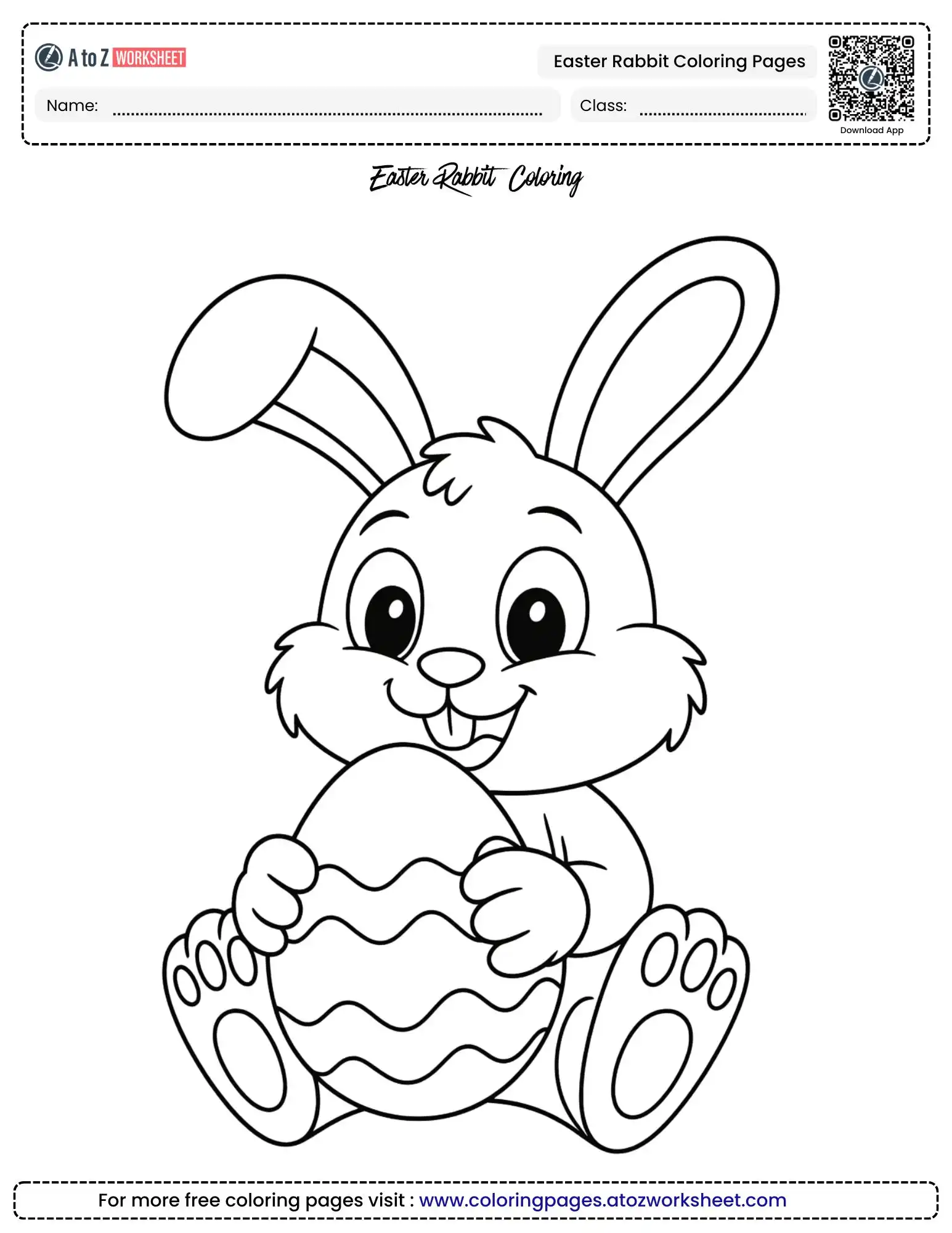 Free Printable Easter Rabbit Coloring Pages 3 easter rabbit coloring pages kids
