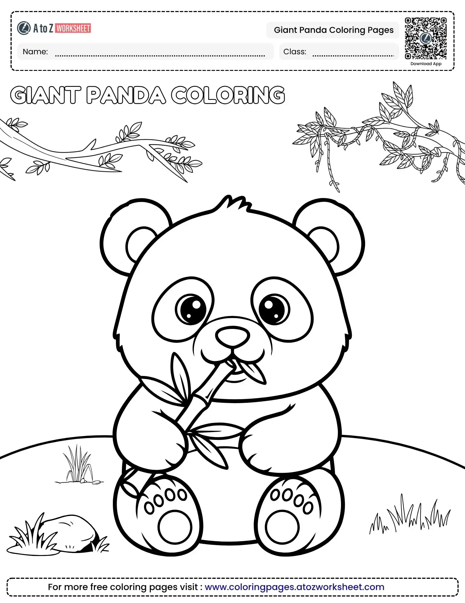 giant-panda-coloring-pages-1 giant panda coloring pages of a cute baby panda holding bamboo