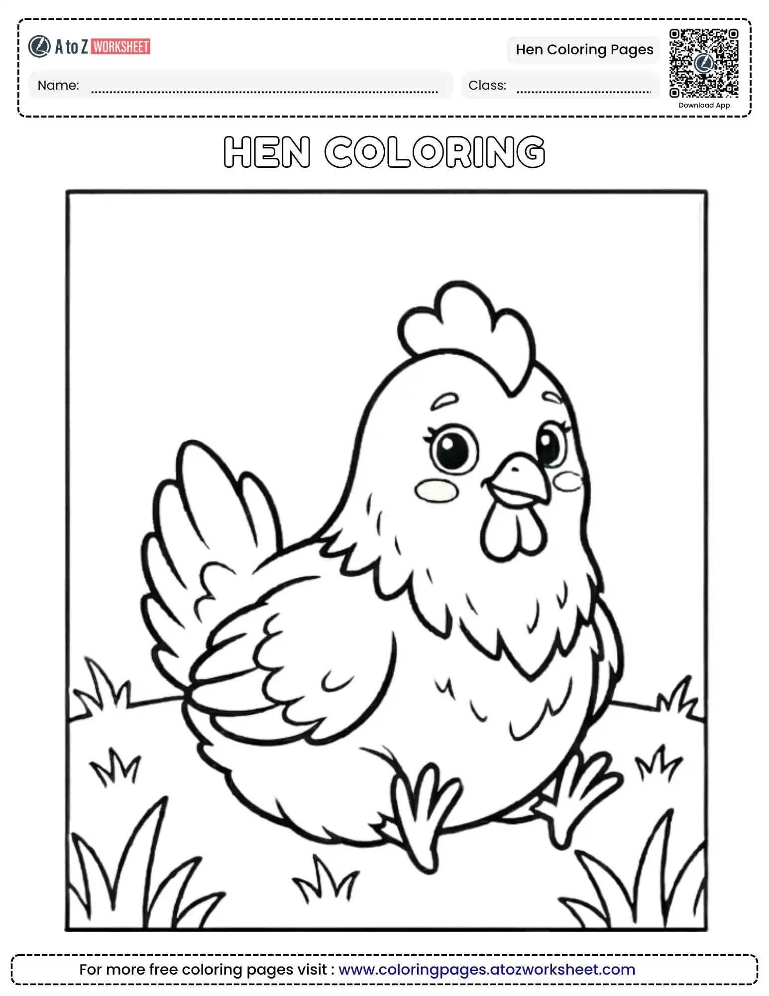 Free Printable Hen Coloring Pages for Farm Fun Activities 2 hen coloring pages coloring sheets