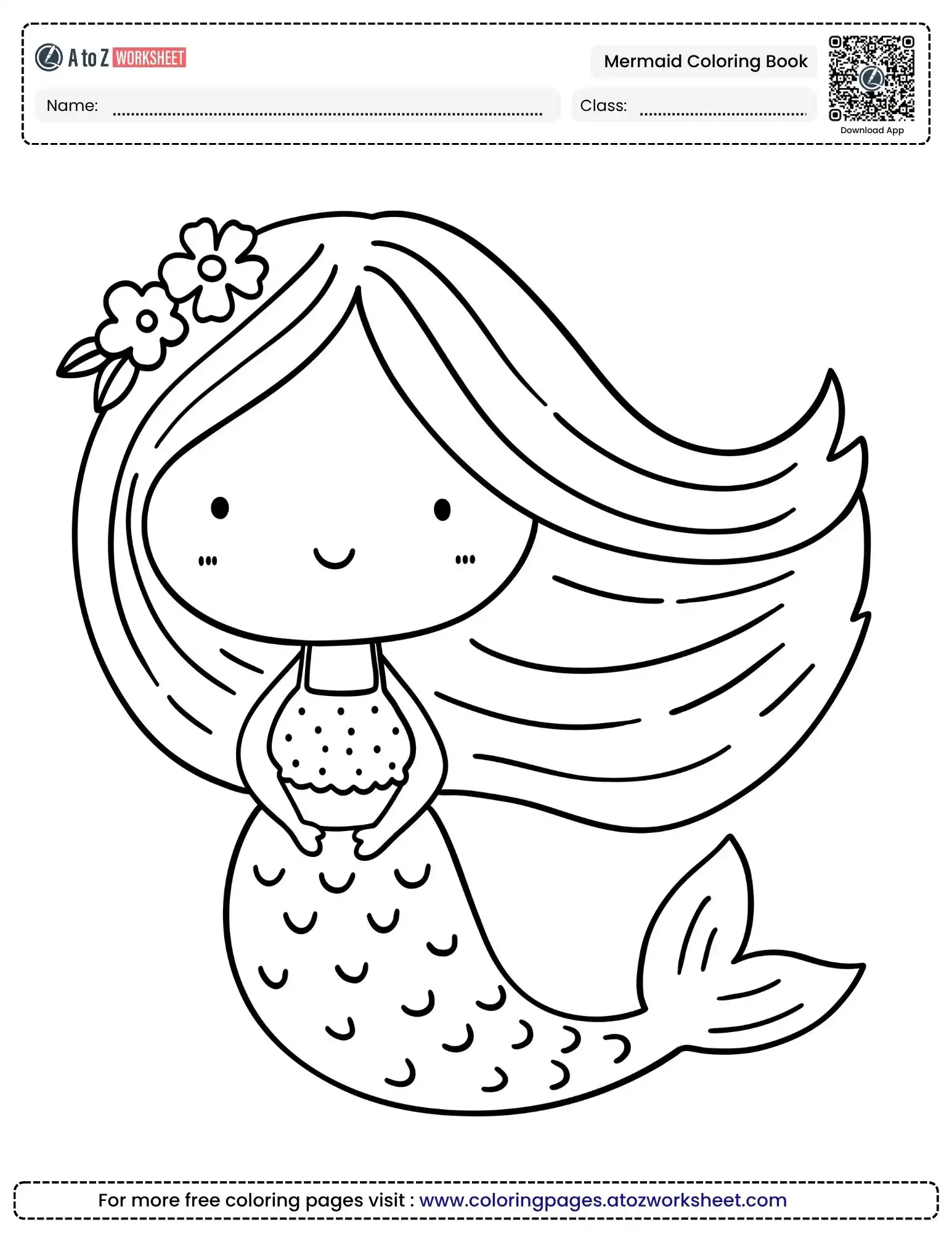 mermaid coloring book for quiet afternoon activities