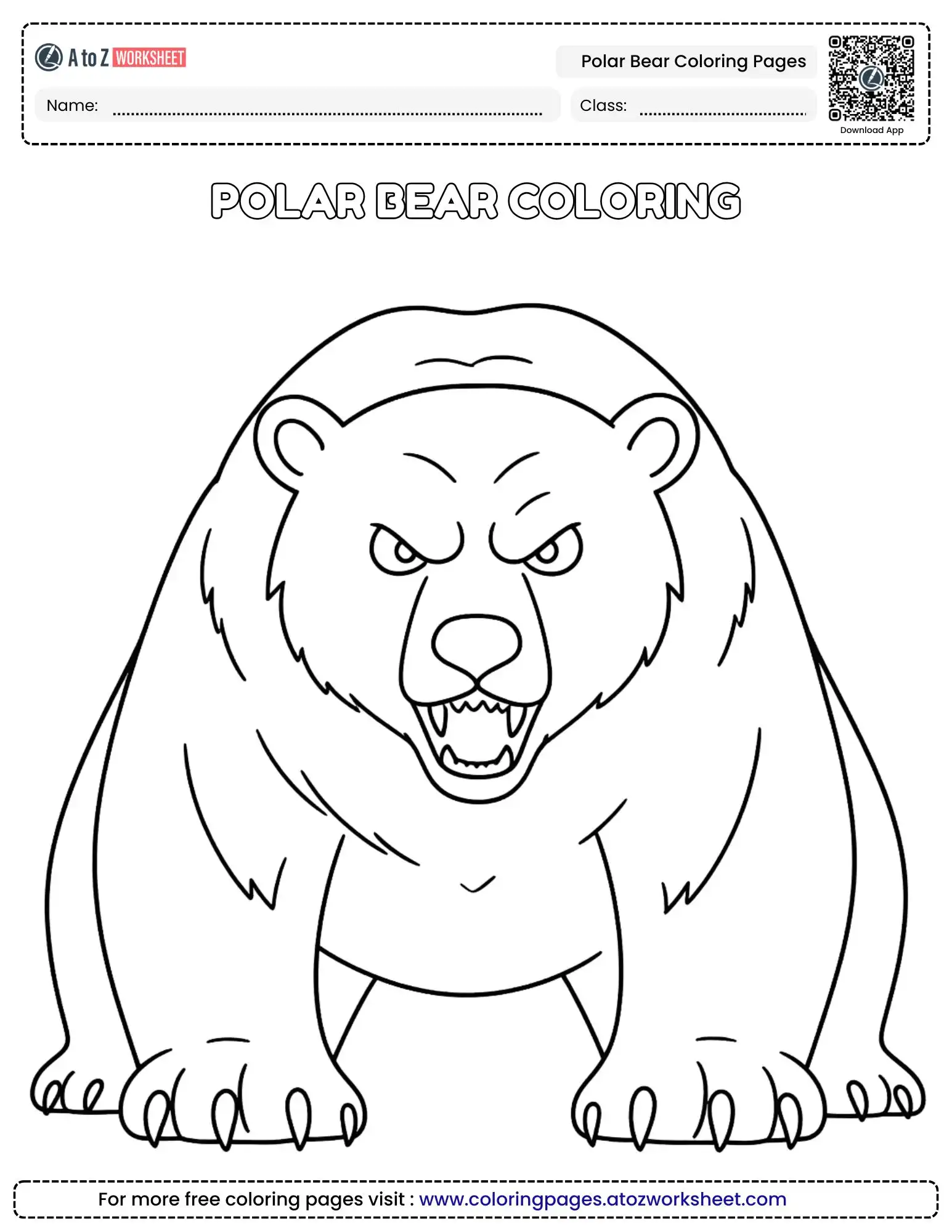 Free Polar Bear Coloring Pages For Creative Winter Fun 2 polar bear coloring pages featuring a powerful bear standing tall