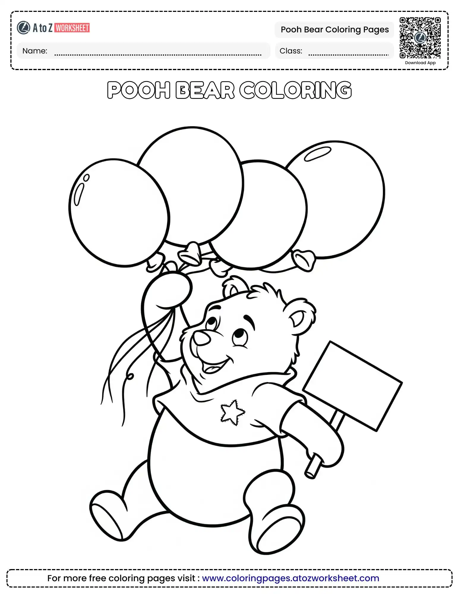 pooh-bear-coloring-pages-1 pooh bear coloring pages of a happy bear with balloons
