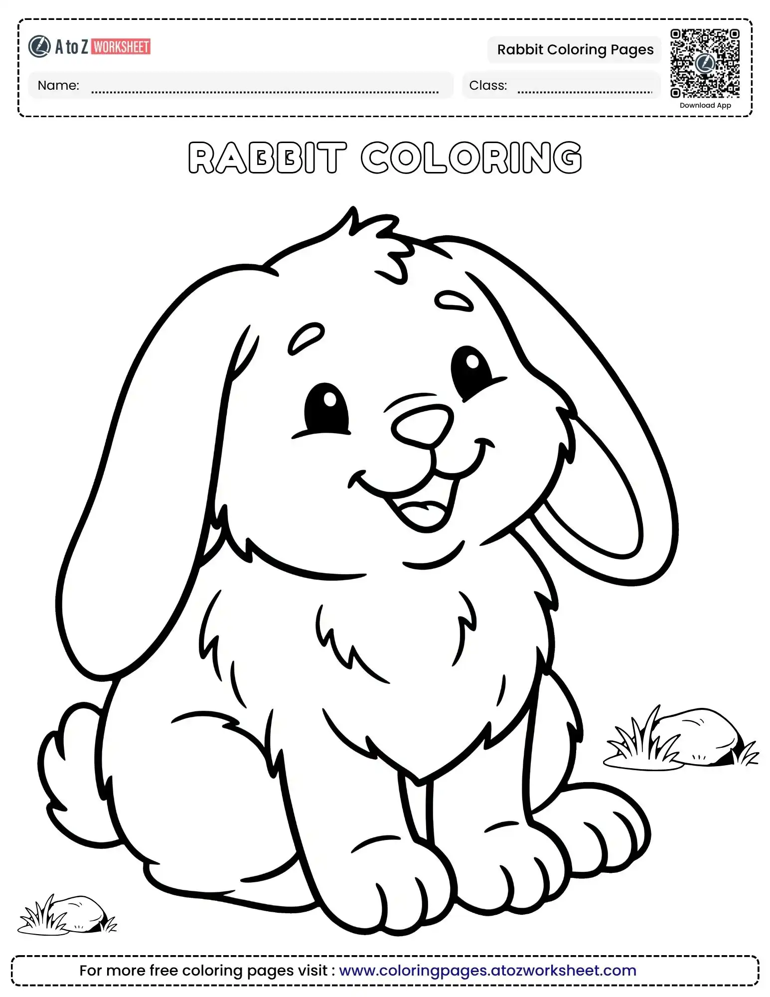 rabbit coloring pages free printable