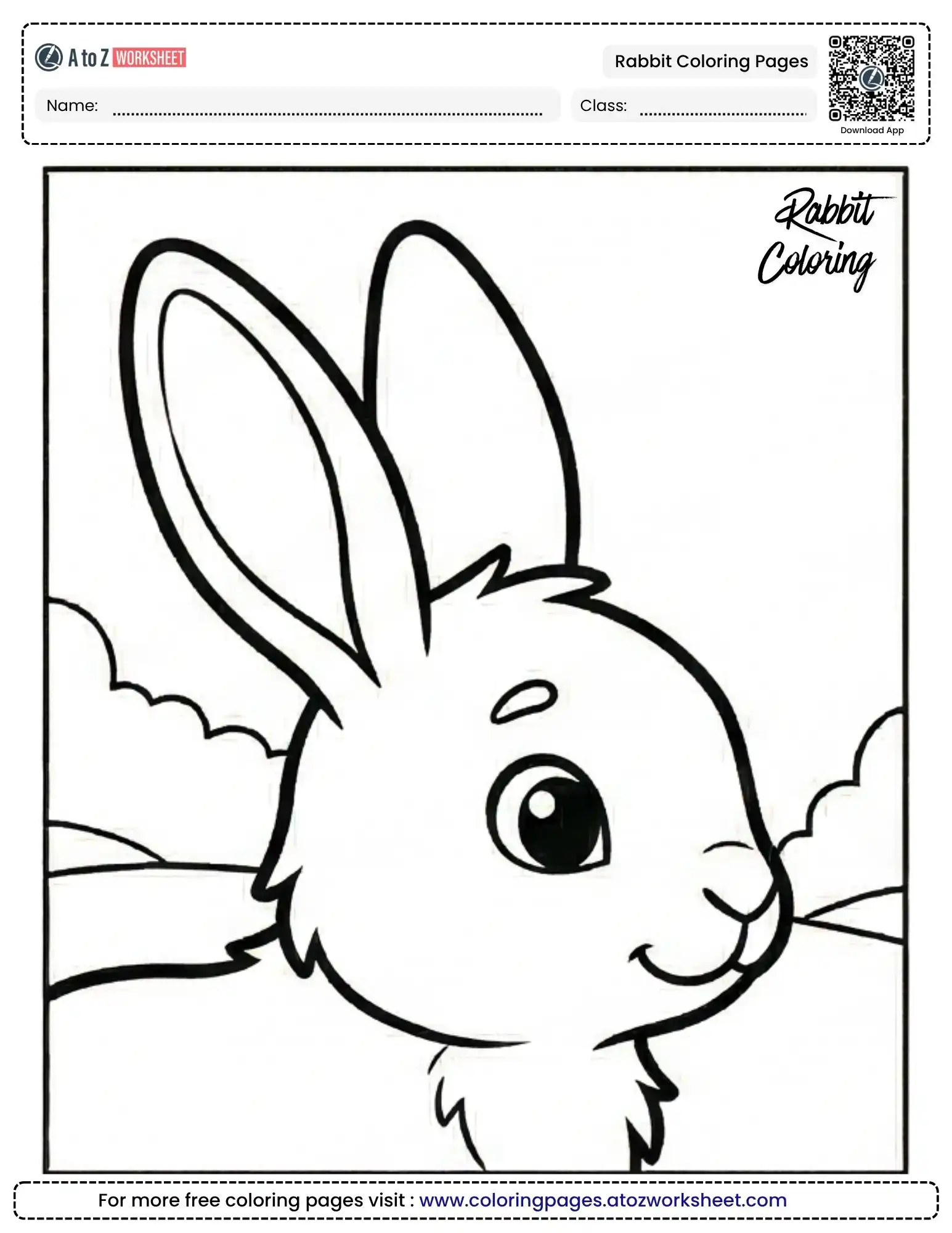 rabbit coloring pages animals coloring