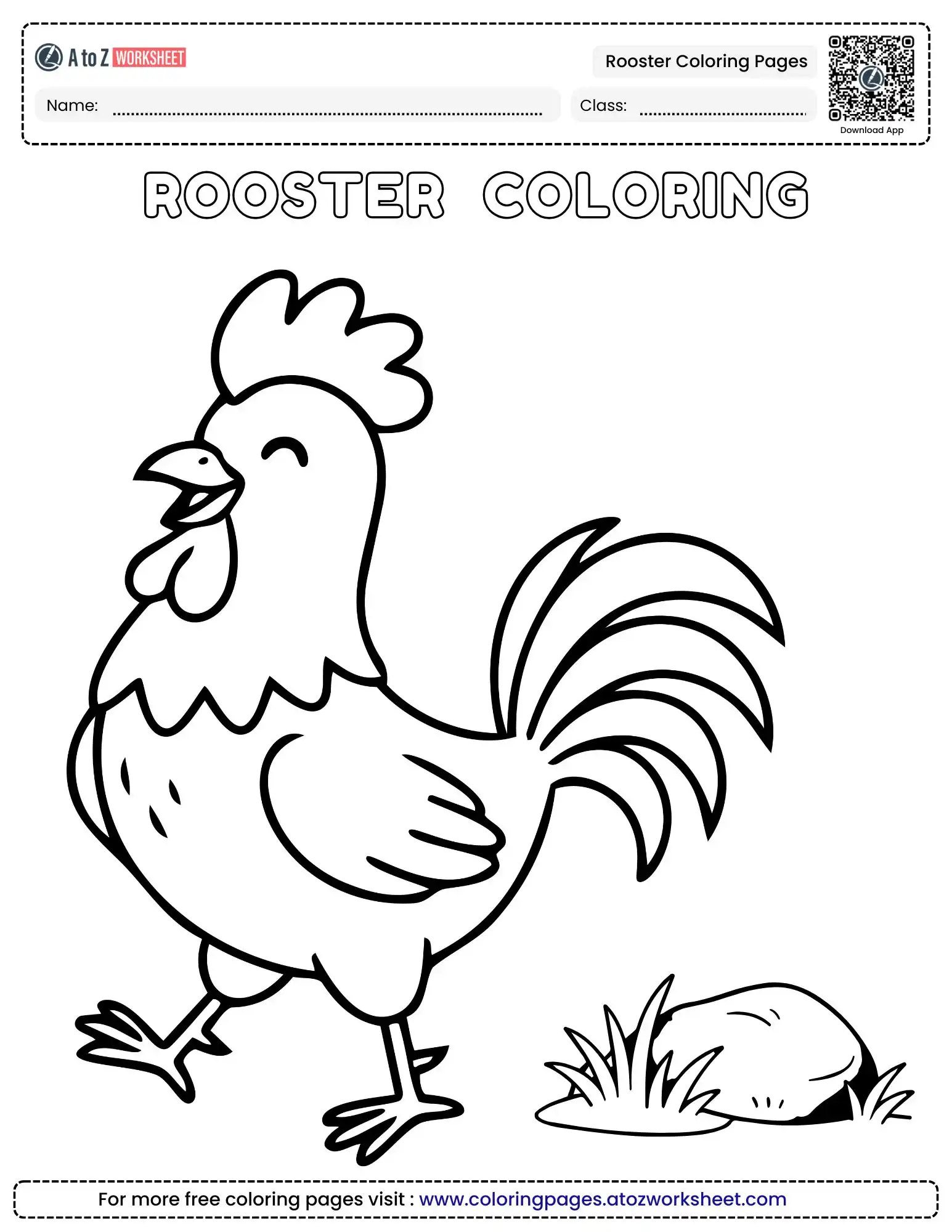Free Printable Rooster Coloring Pages for Kids and Classrooms 1 rooster coloring pages printable